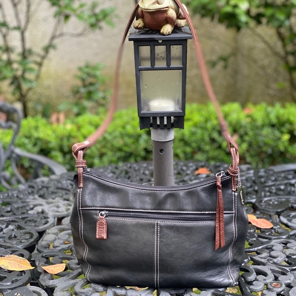 Tignanello Black and Brown Shoulder Bag - Picture 2 of 8